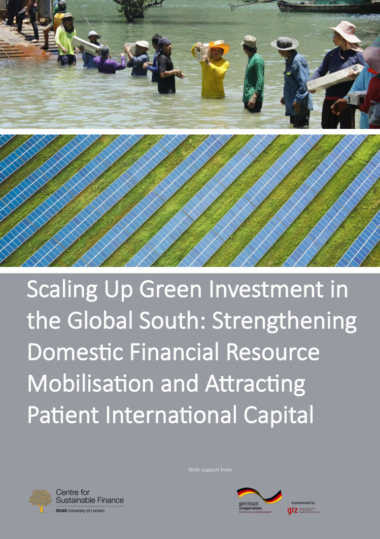 Scaling up green investment in the global south: Strengthening domestic financial resource mobilisation and attracting patient international capital
