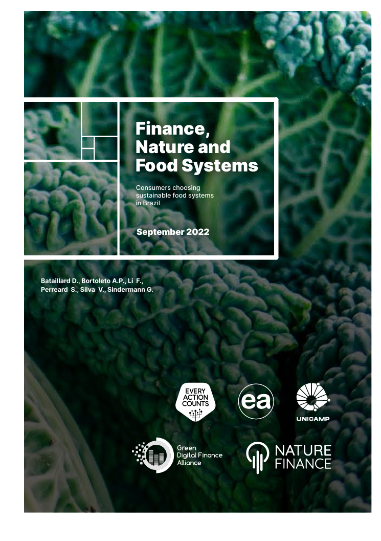 Finance, nature and food systems: Consumers choosing sustainable food systems in Brazil