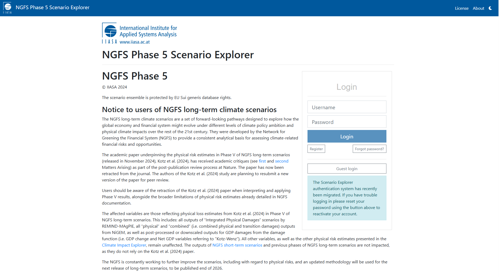 NGFS Phase 5 Scenario Explorer