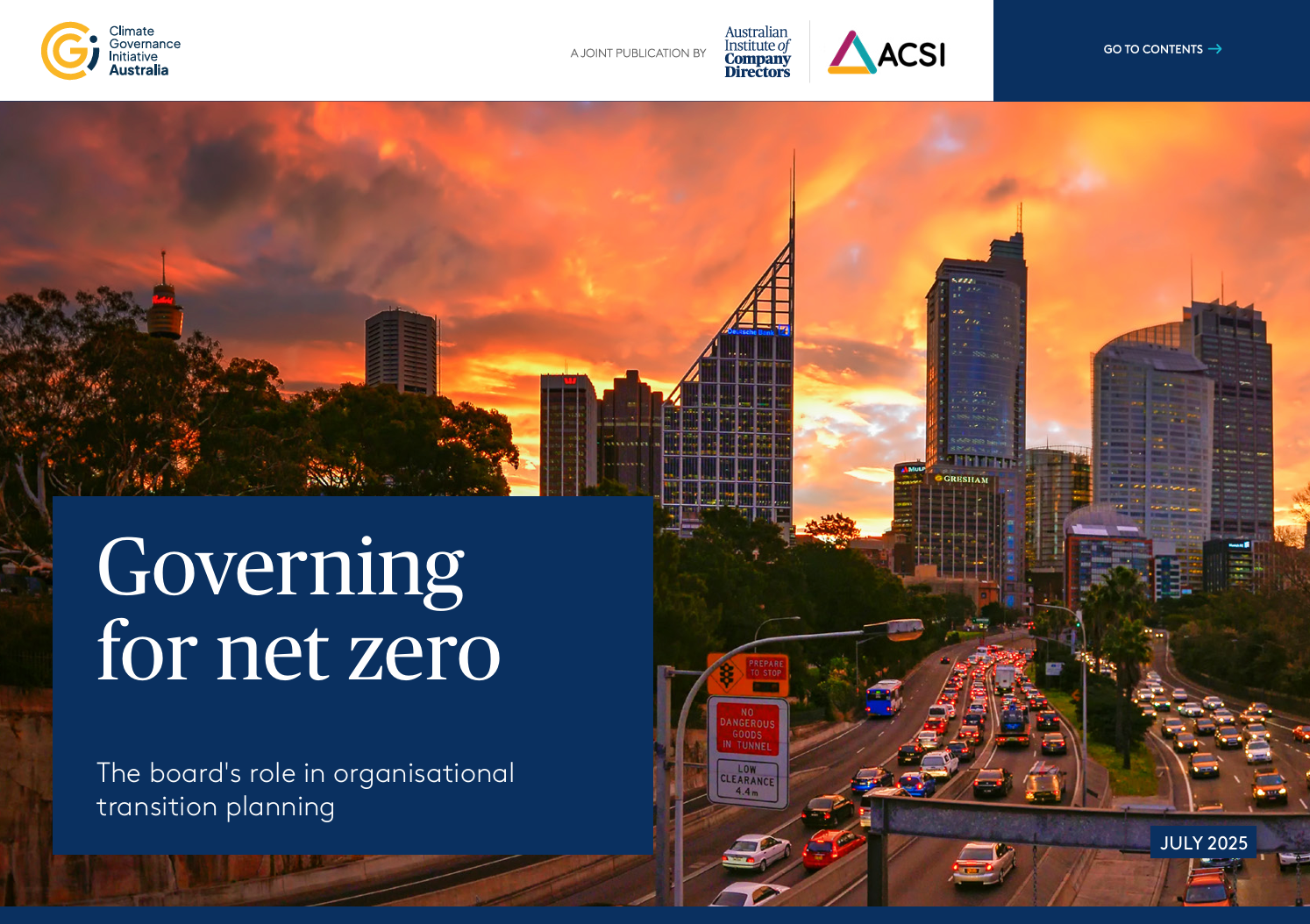 Governing for net zero: The board's role in organisational transition planning