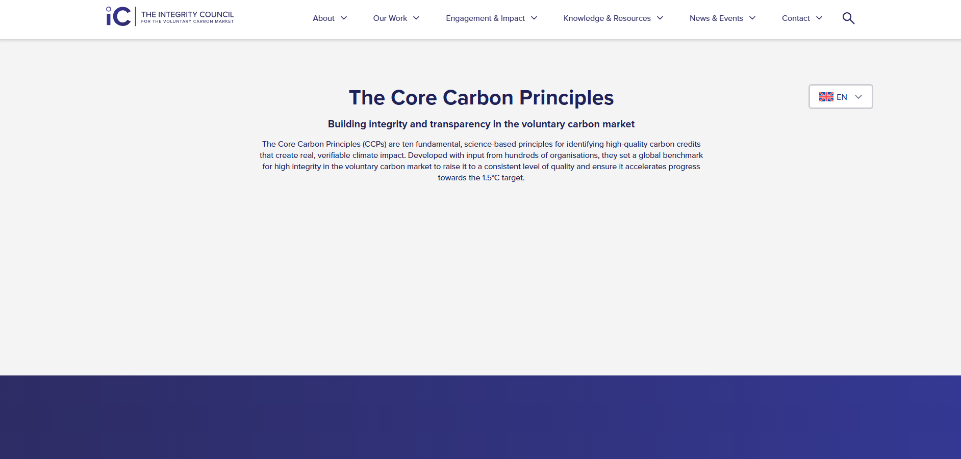 The Core Carbon Principles (CCPs)