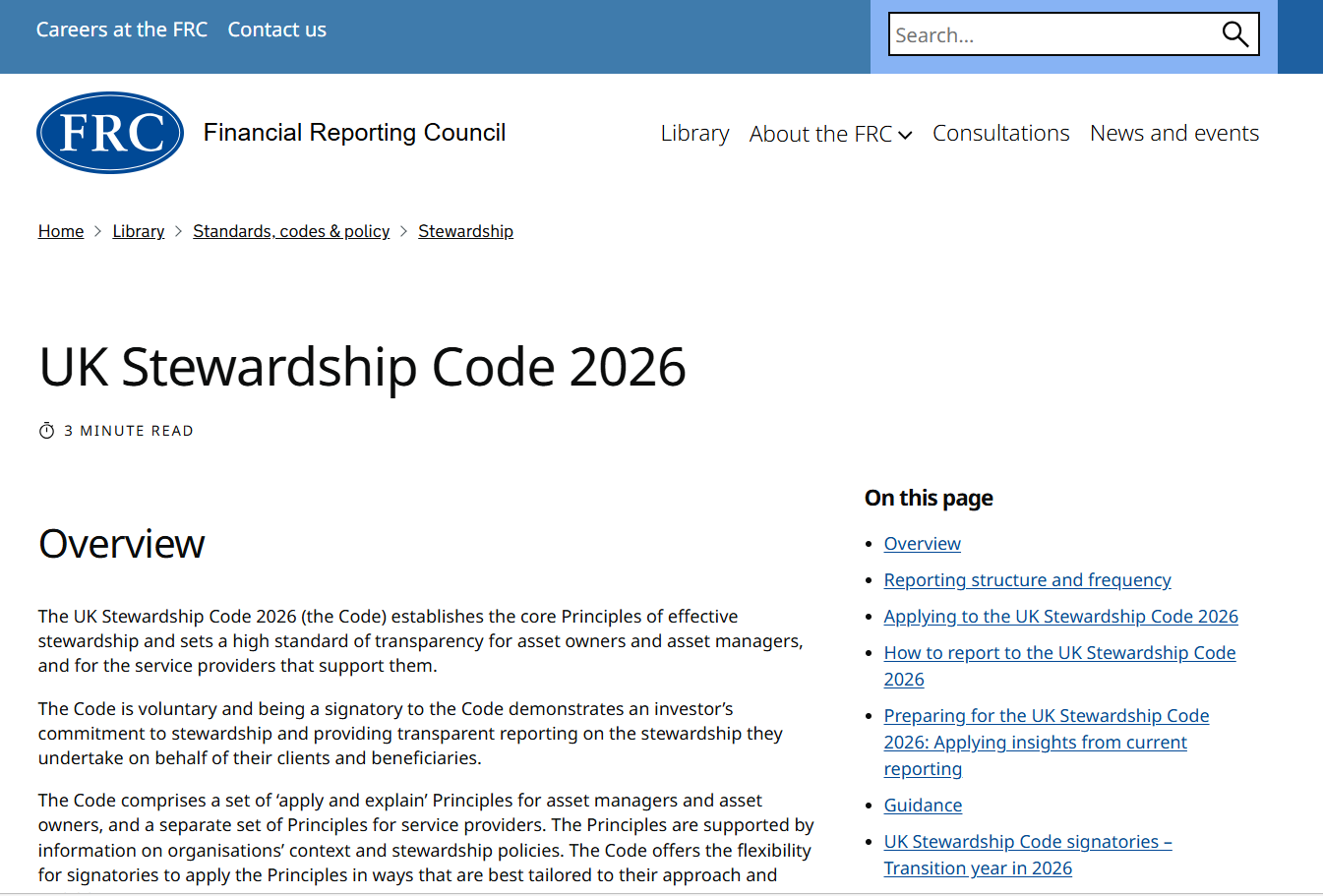 UK Stewardship Code 2026