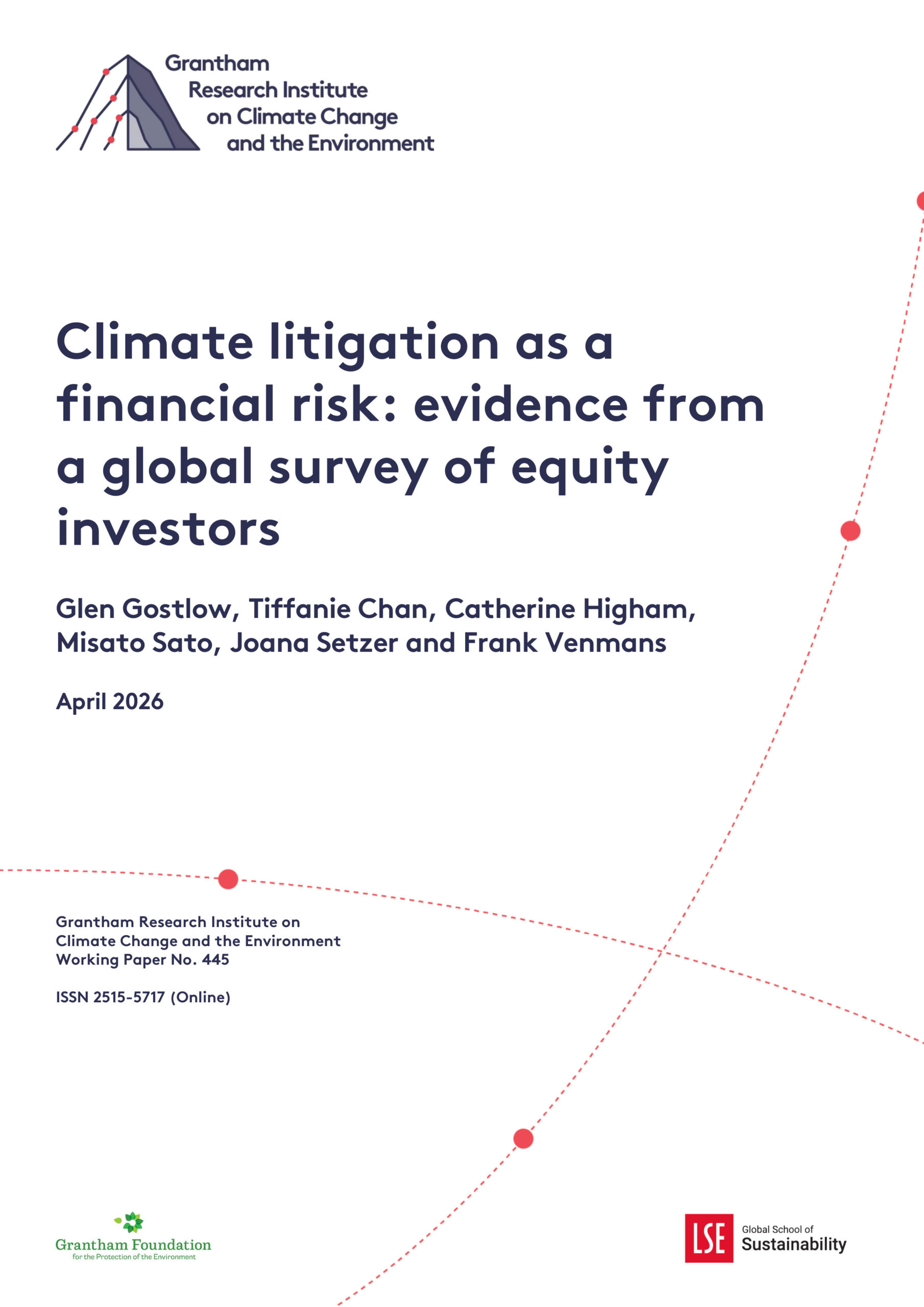 Climate litigation as a financial risk: Evidence from a global survey of equity investors