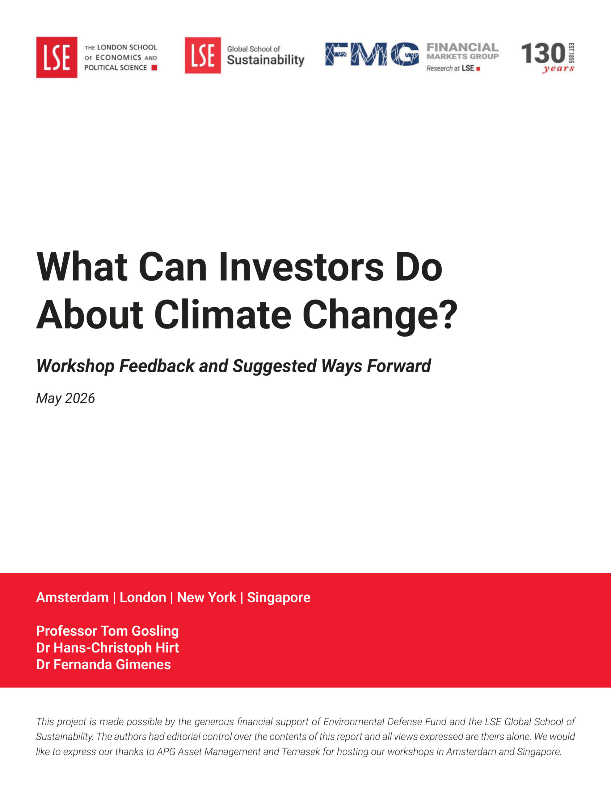 What can investors do about climate change?