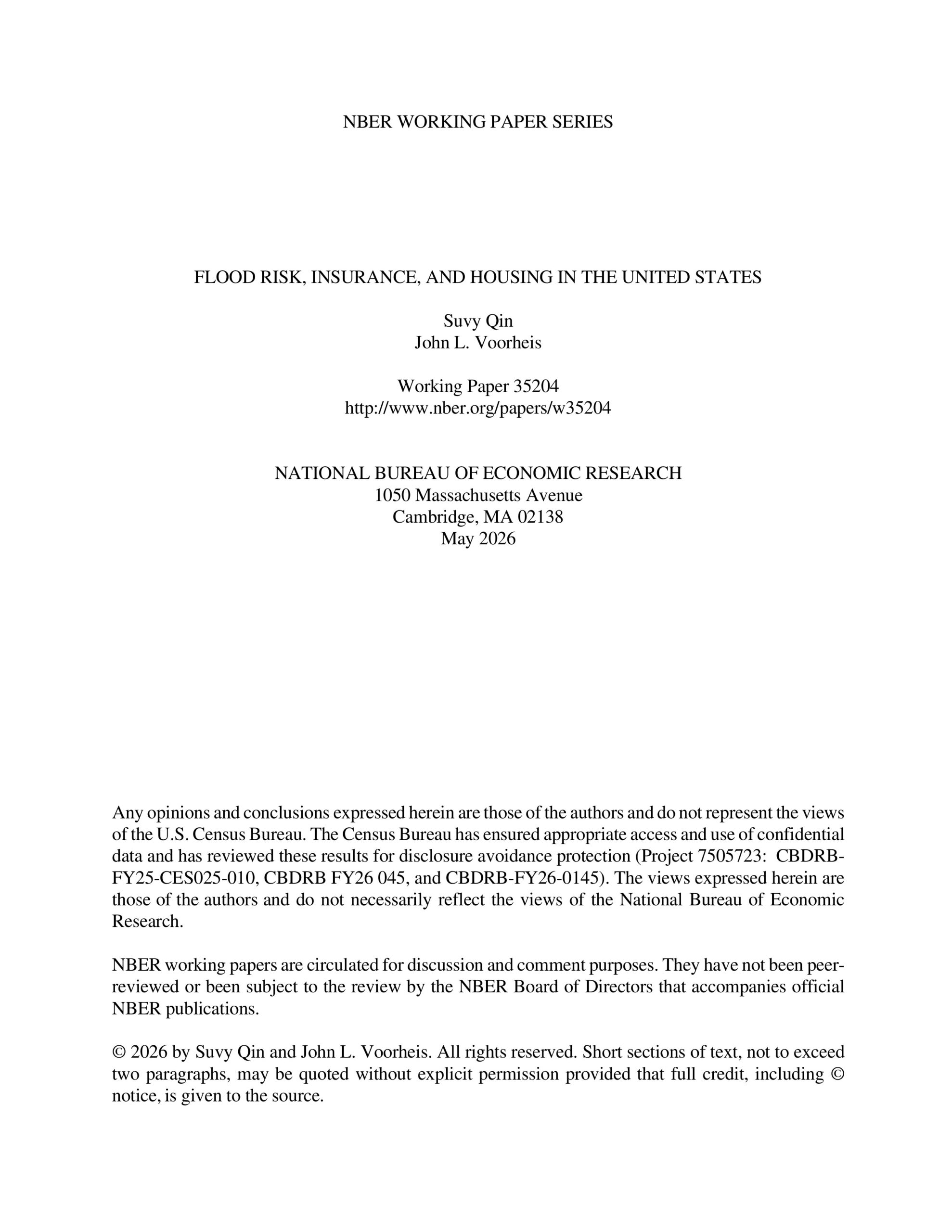 Flood risk, insurance, and housing in the United States