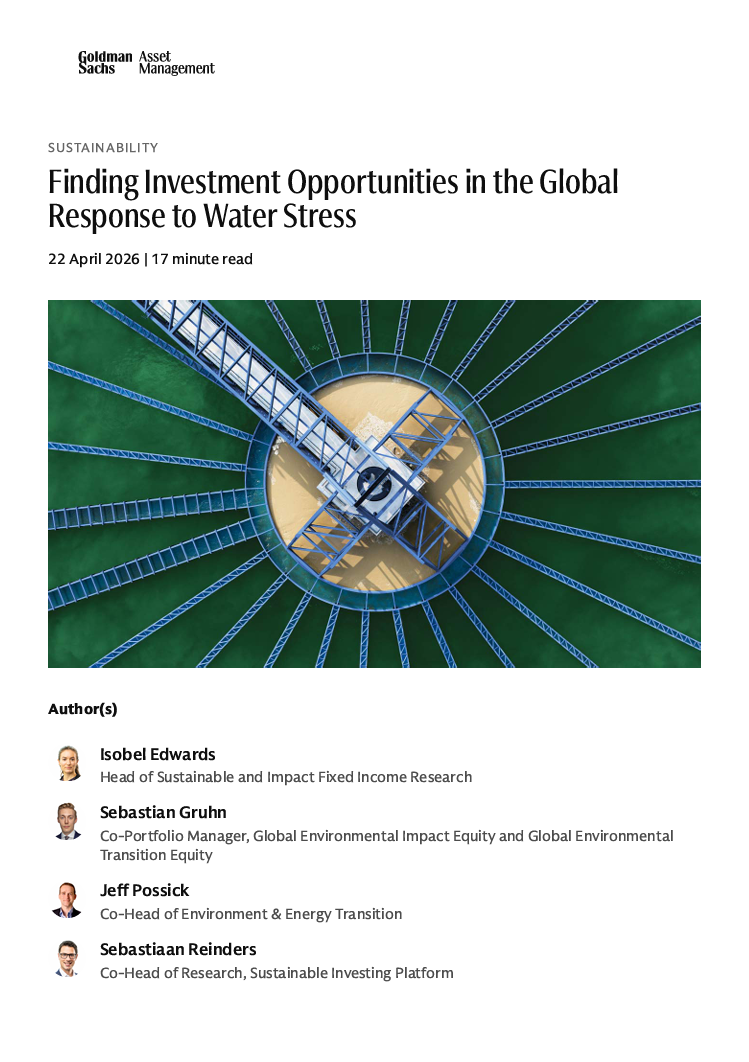Finding investment opportunities in the global response to water stress