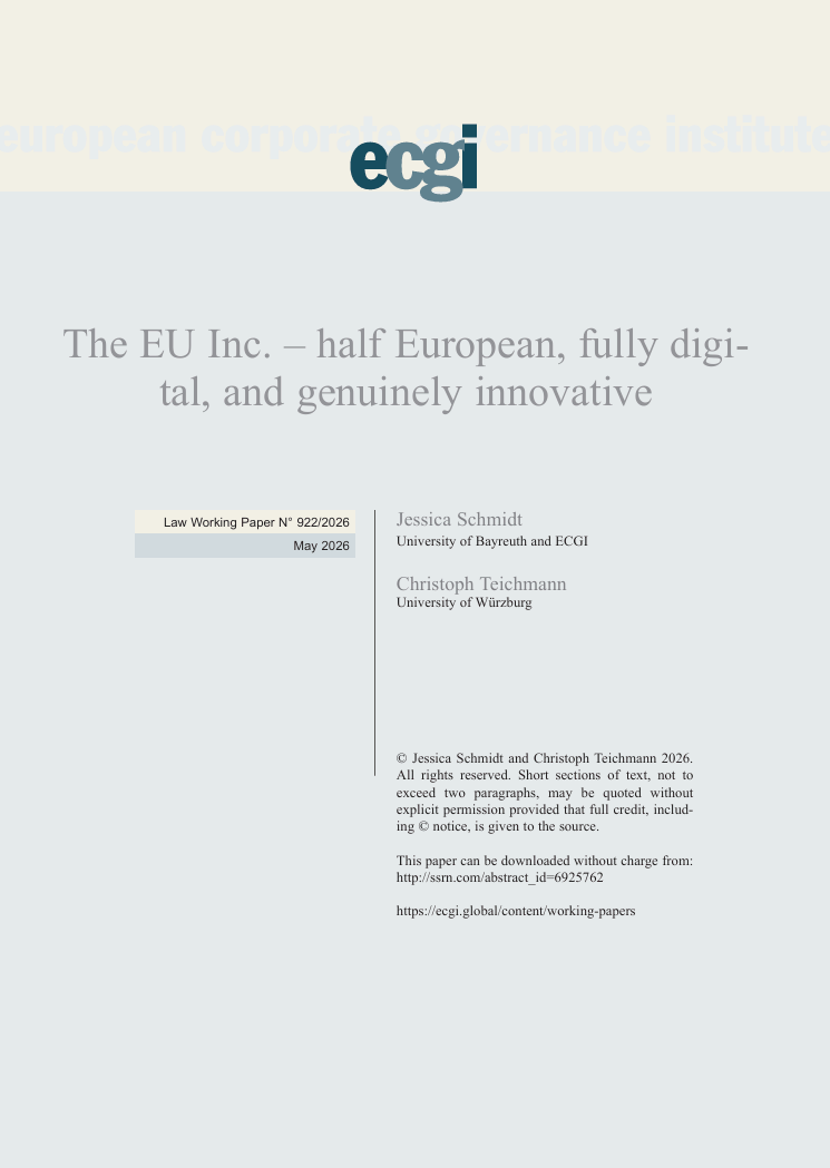 The EU Inc.: Half European, fully digital, and genuinely innovative