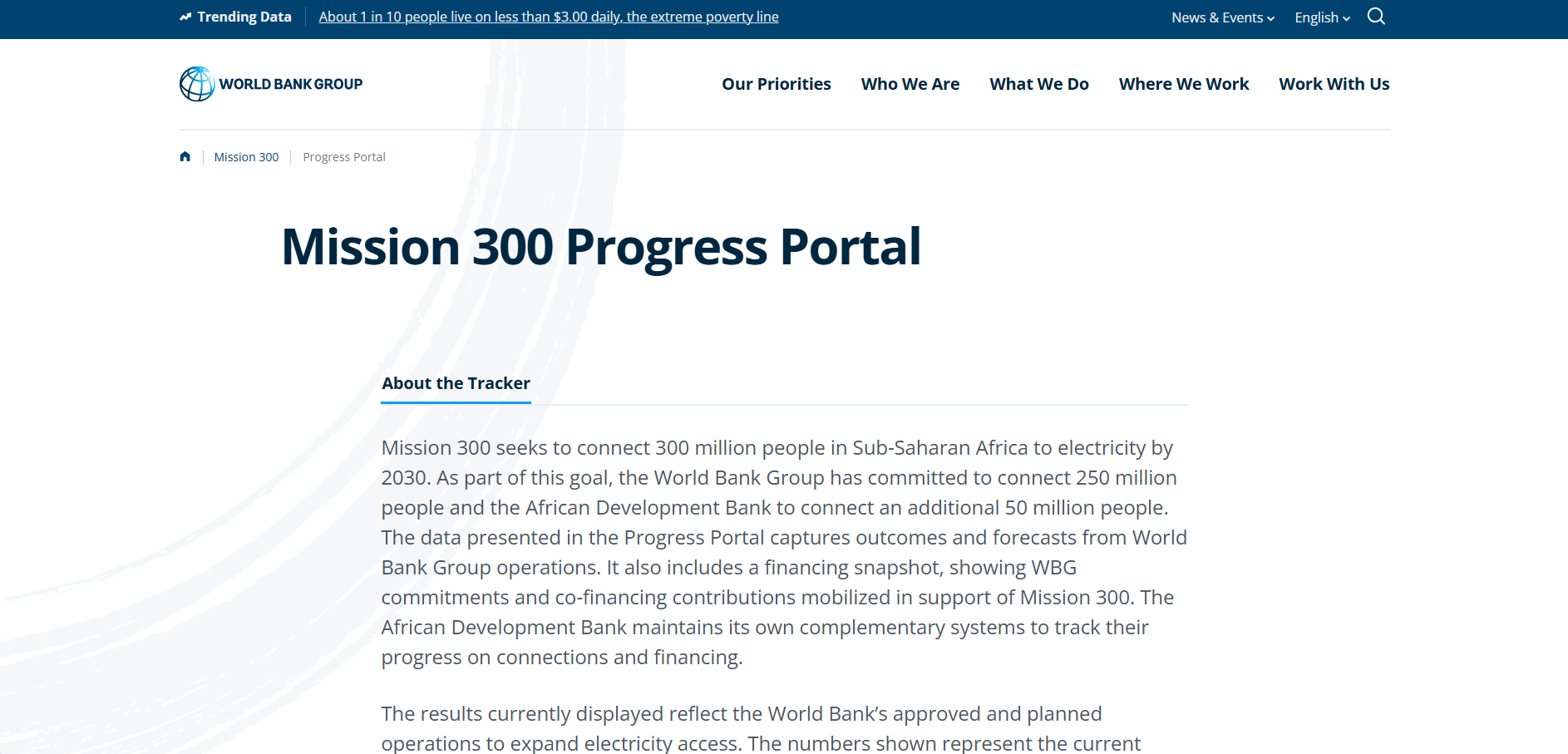 Mission 300 Progress Portal
