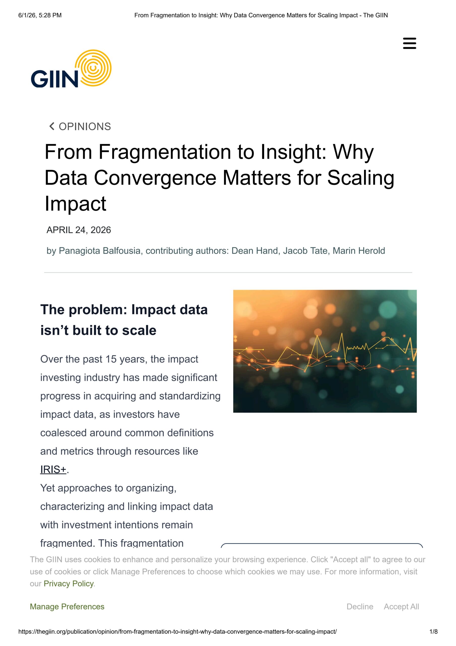 From fragmentation to insight: Why data convergence matters for scaling impact