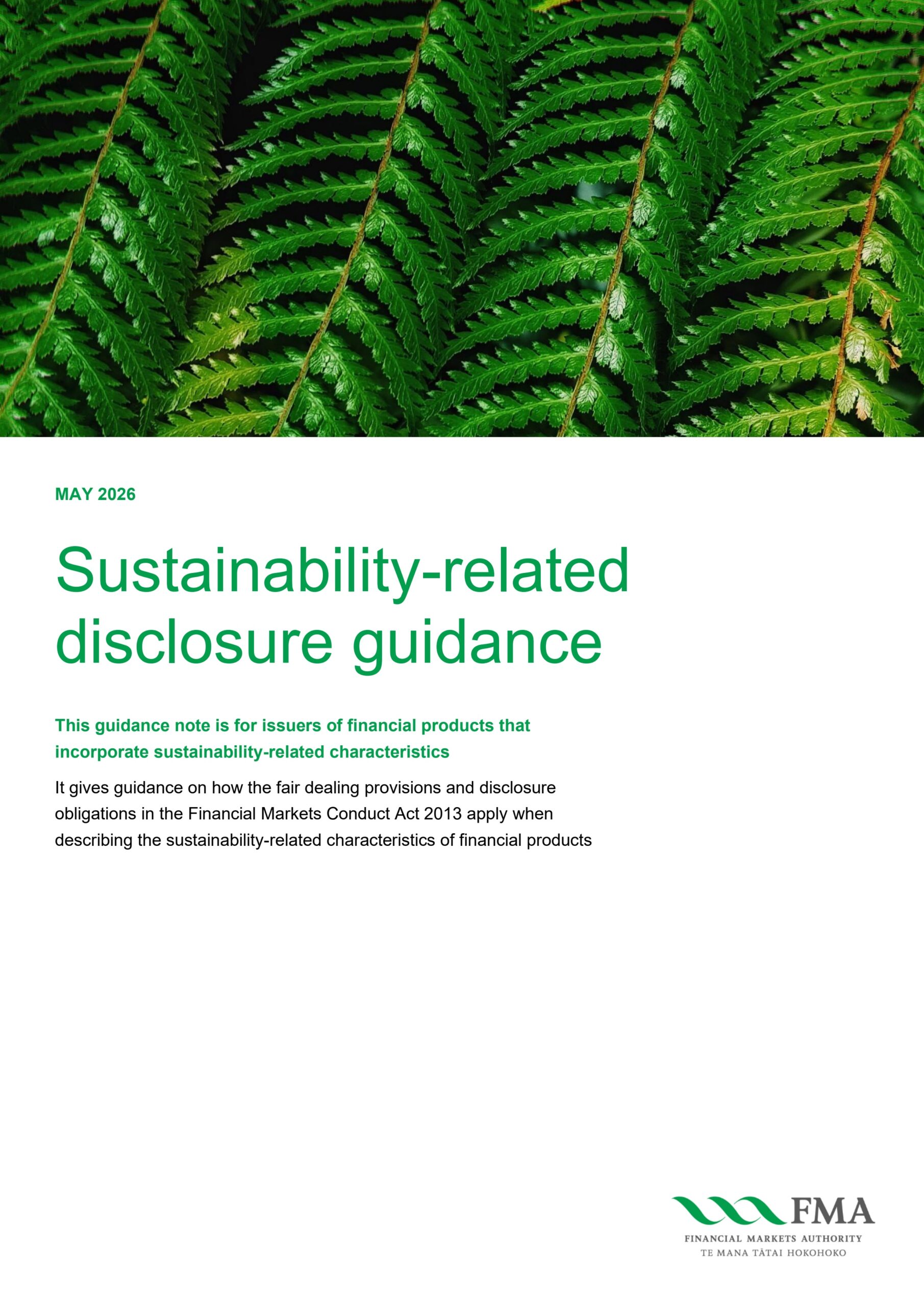 Sustainability-related disclosure guidance