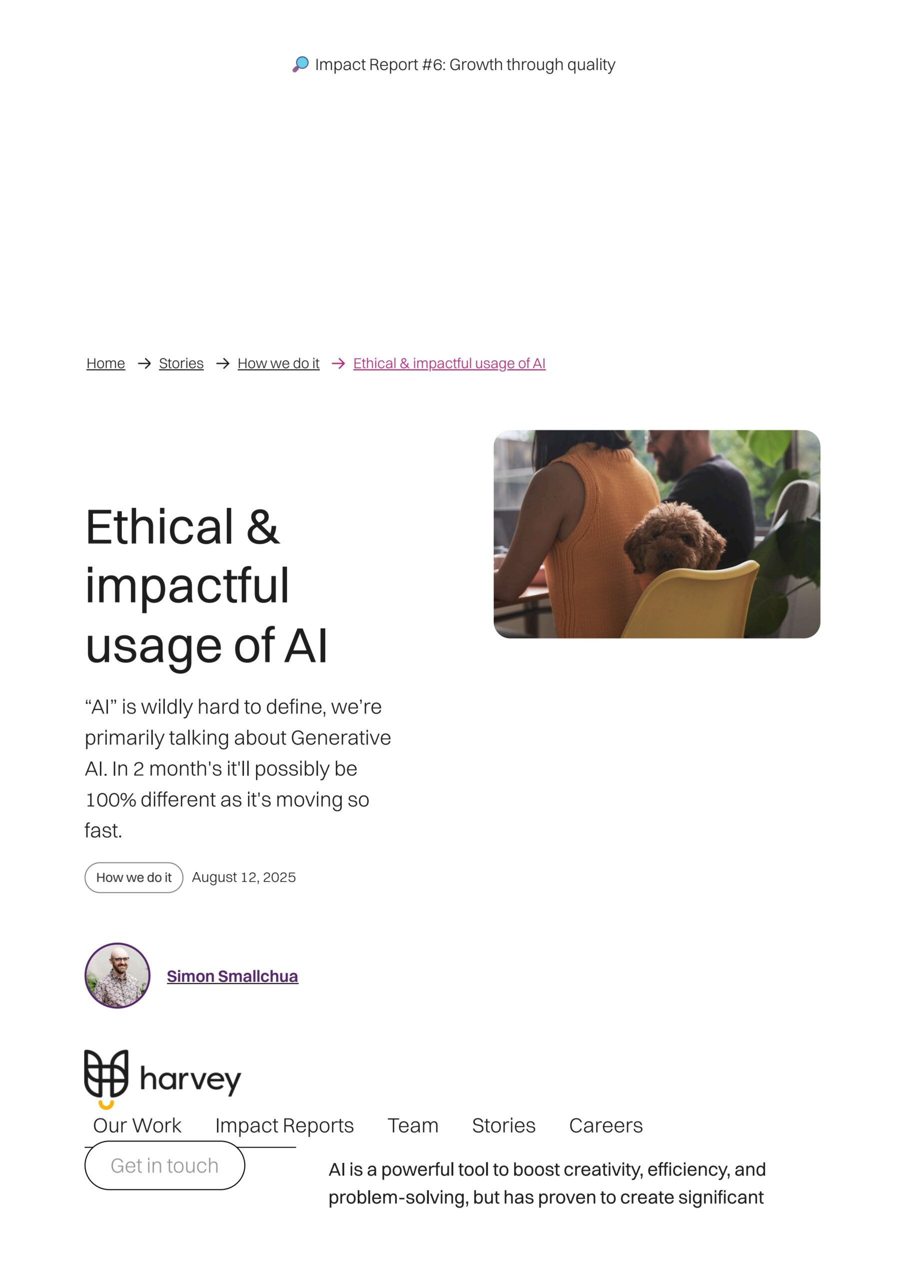 Ethical & impactful usage of AI