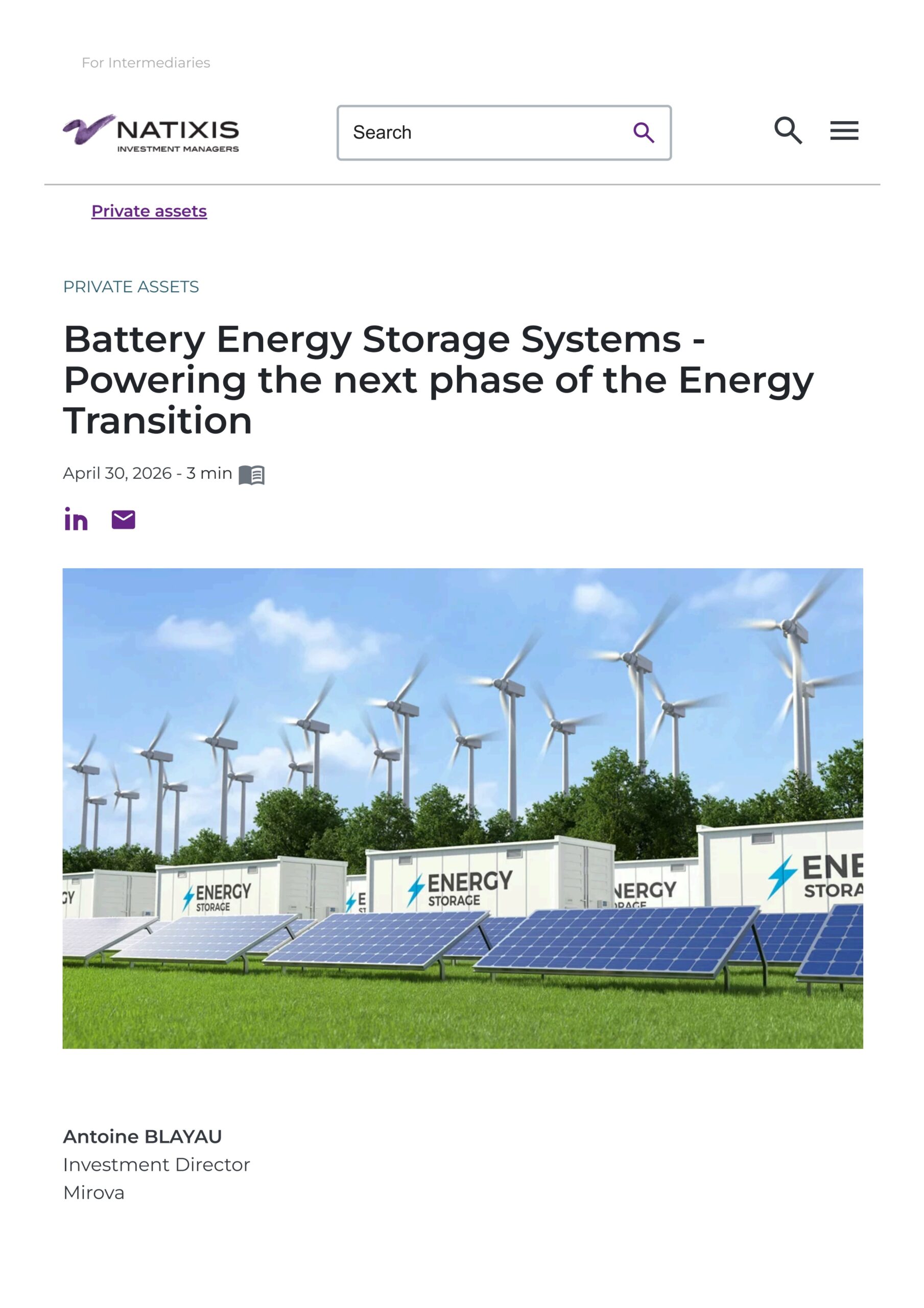 Battery energy storage systems: Powering the next phase of the energy transition