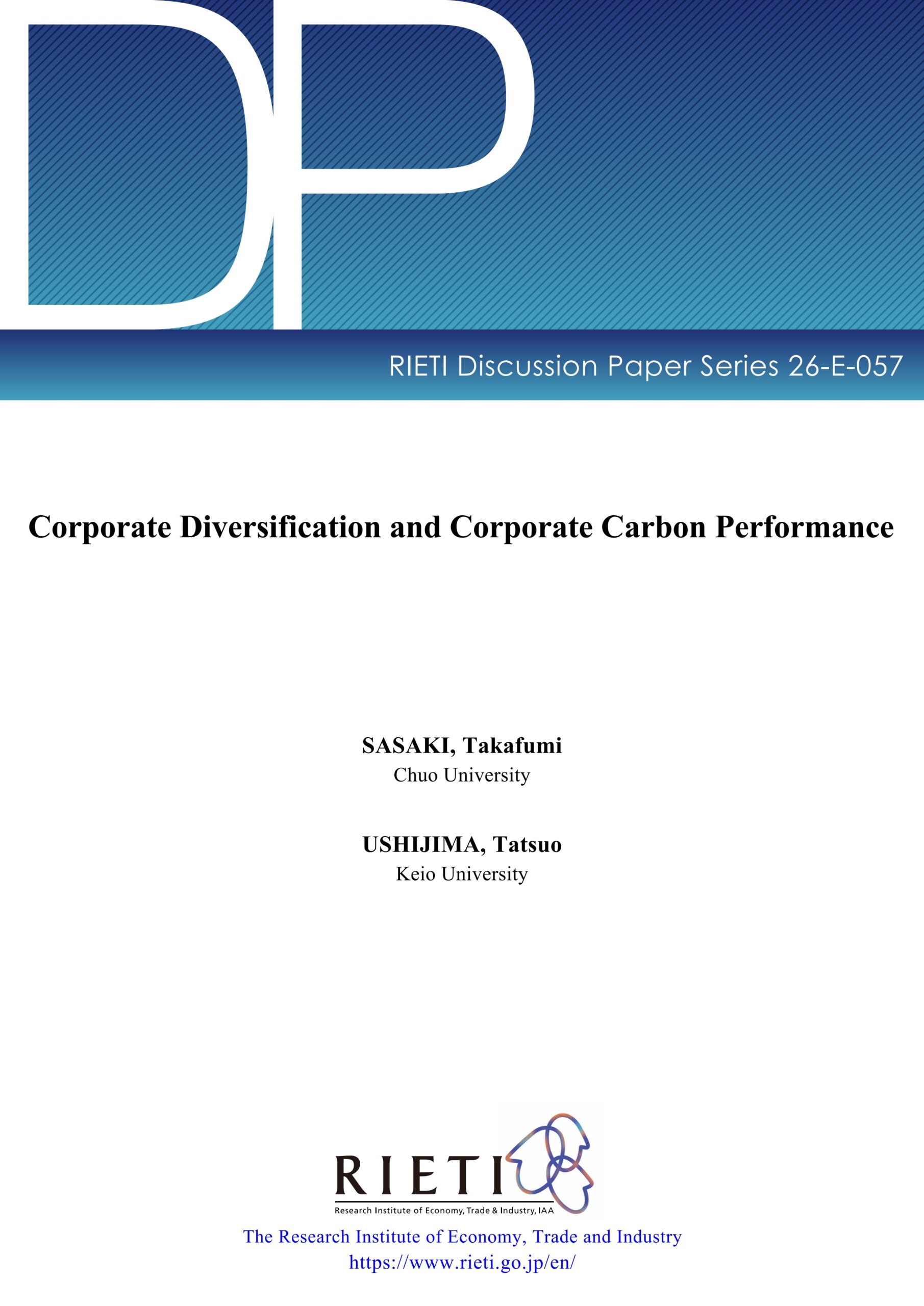Corporate diversification and corporate carbon performance