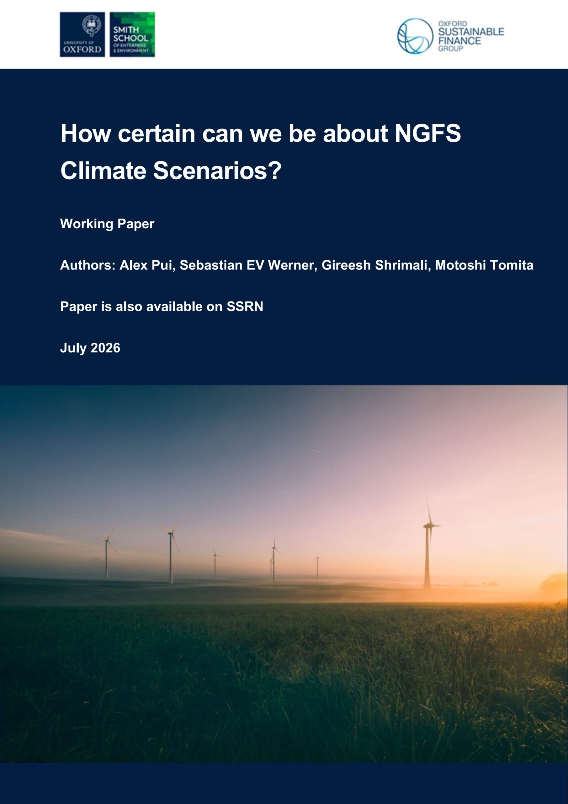 How certain can we be about NGFS Climate Scenarios?