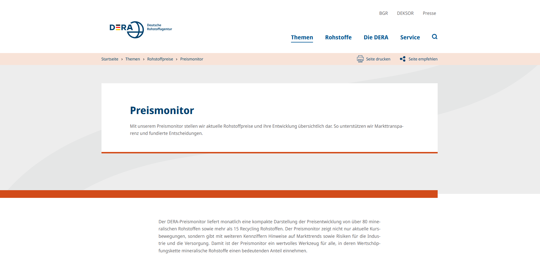 DERA Preismonitor