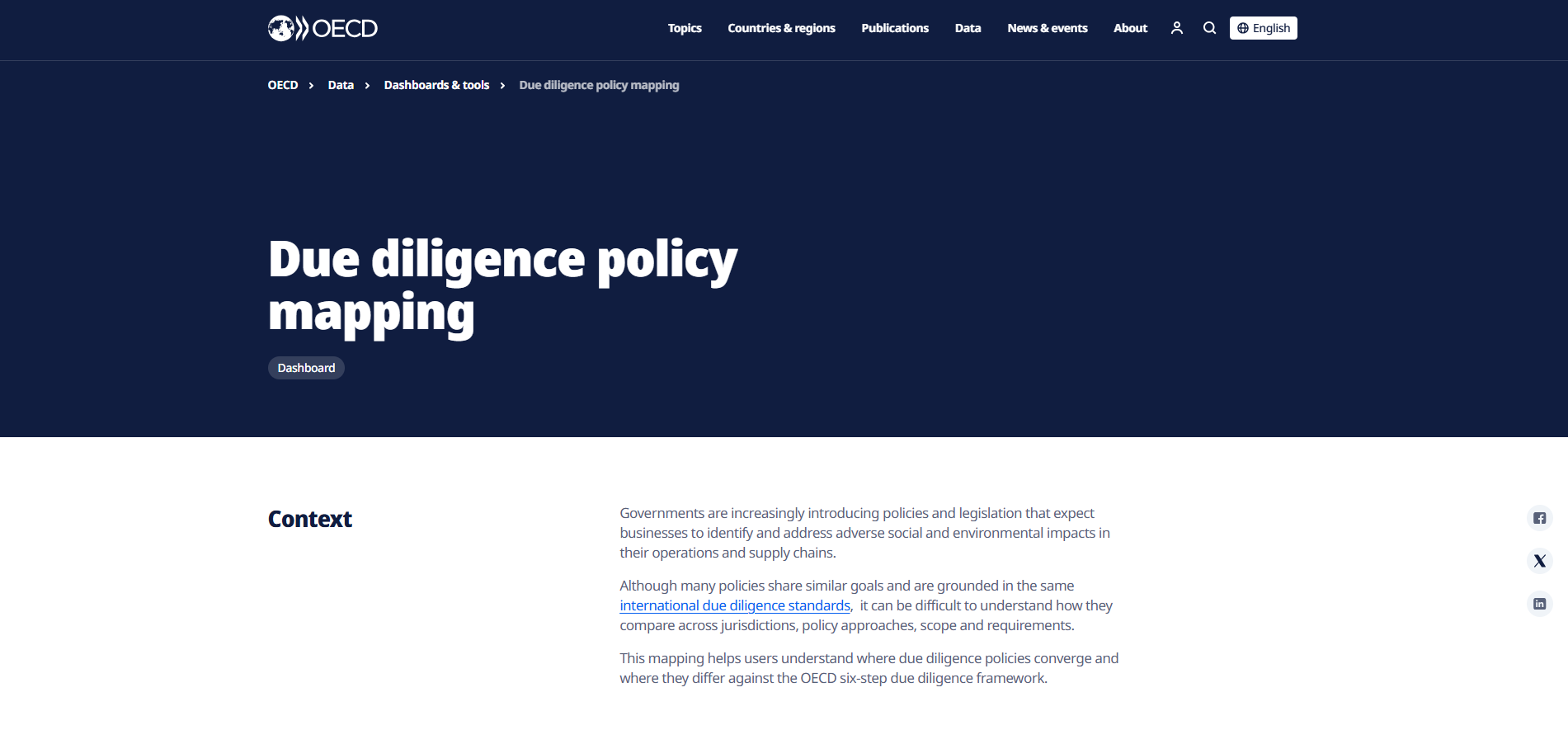 OECD Due Diligence Policy Mapping Tool