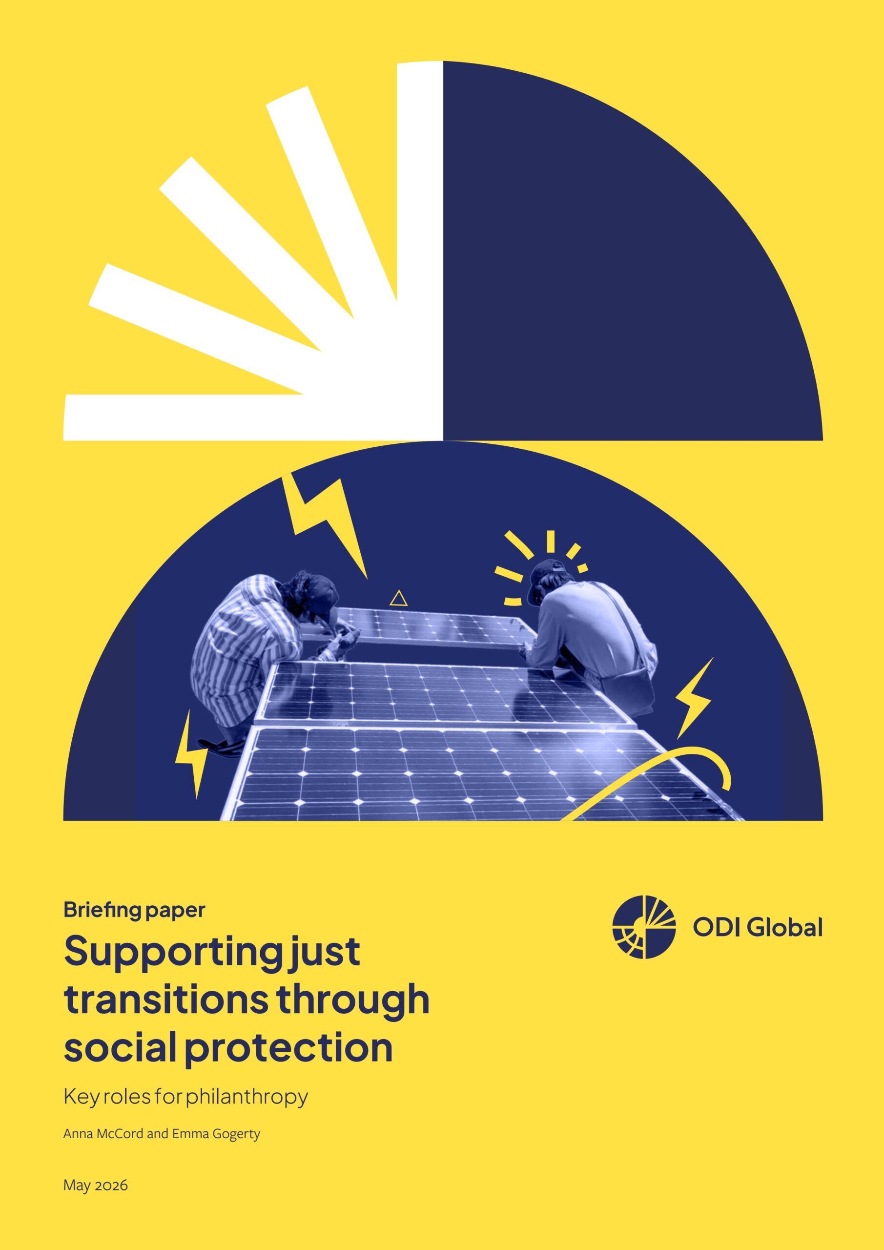 Supporting just transitions through social protection: Key roles for philanthropy