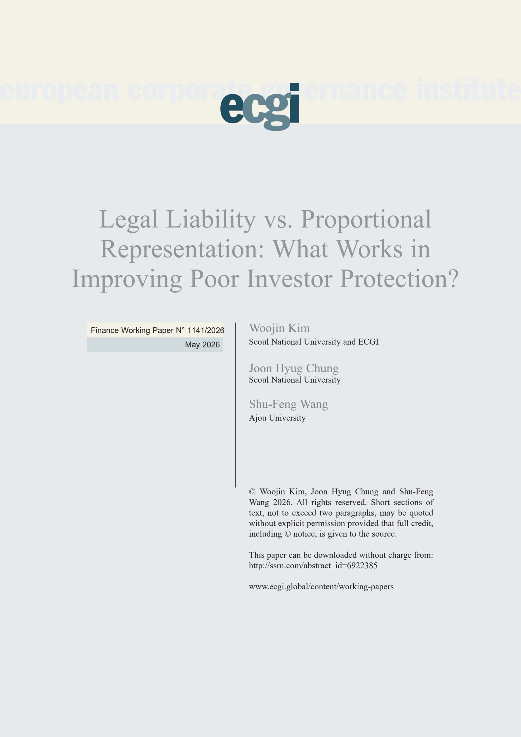 Legal liability vs. proportional representation: What works in improving poor investor protection?