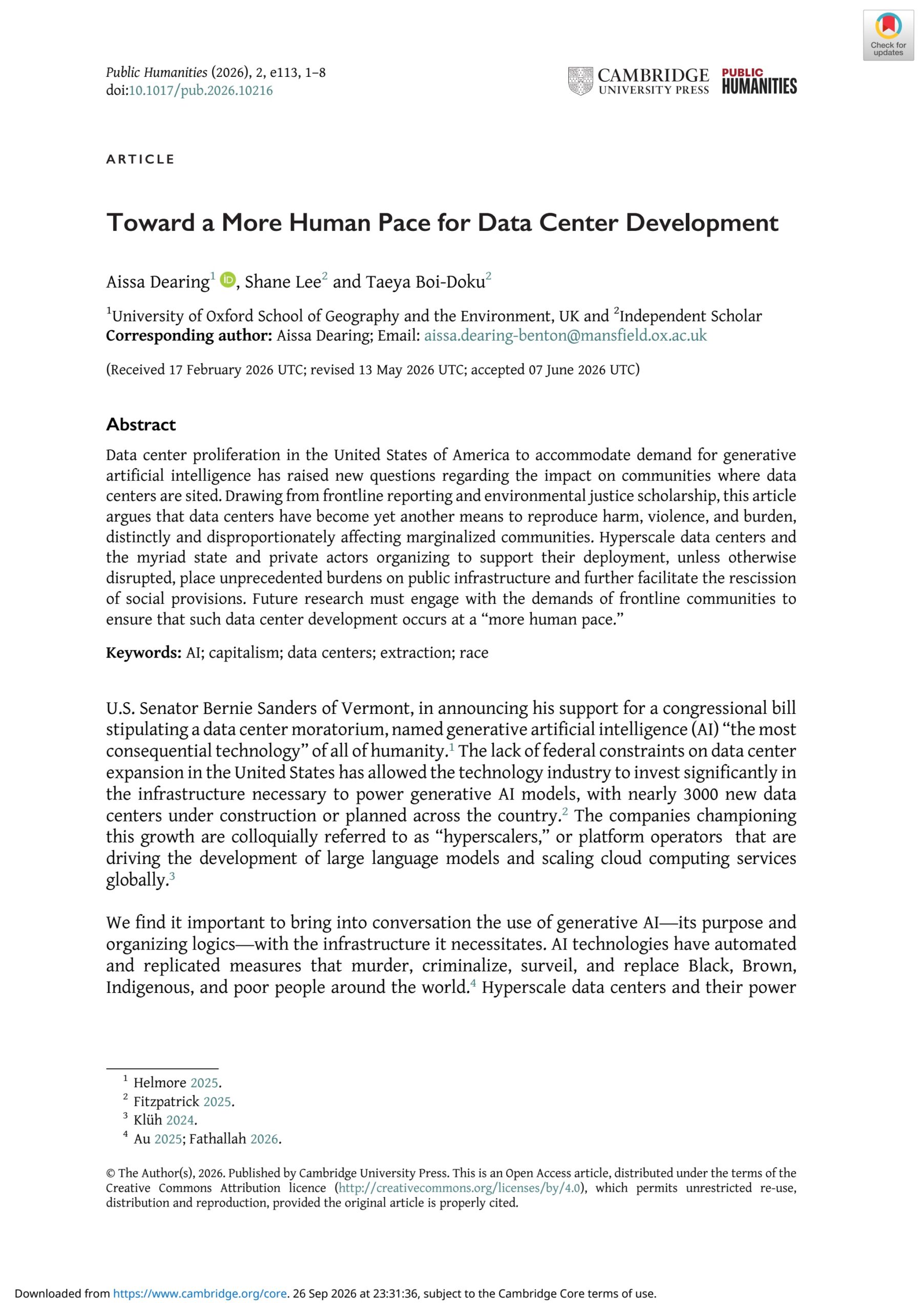 Toward a more human pace for data center development