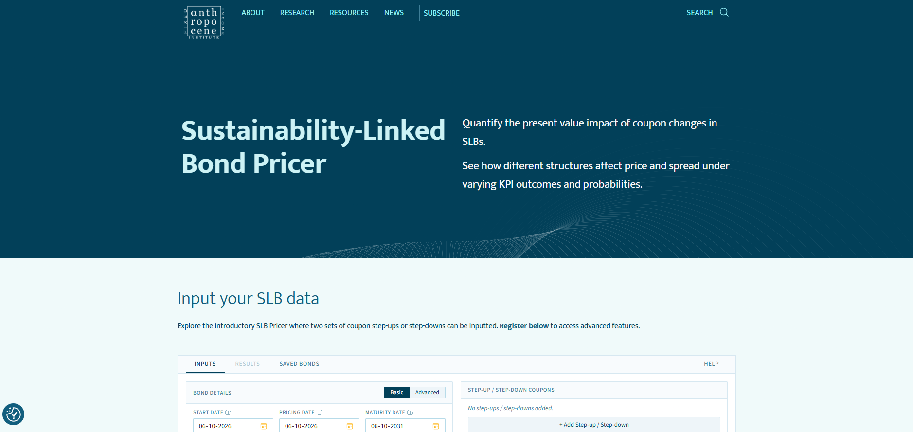 Sustainability-Linked Bond (SLB) Pricer