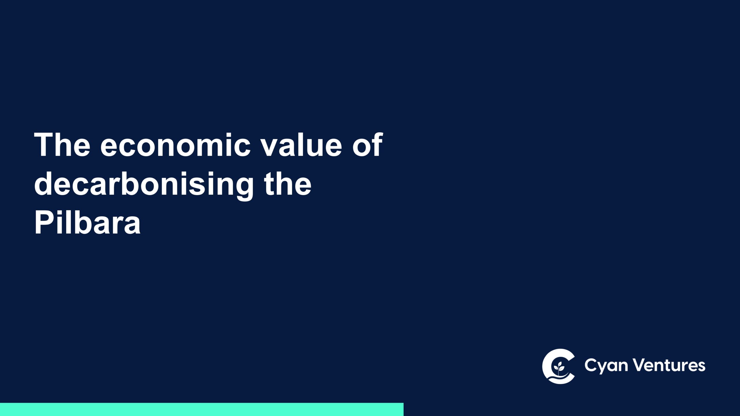 The economic value of decarbonising the Pilbara