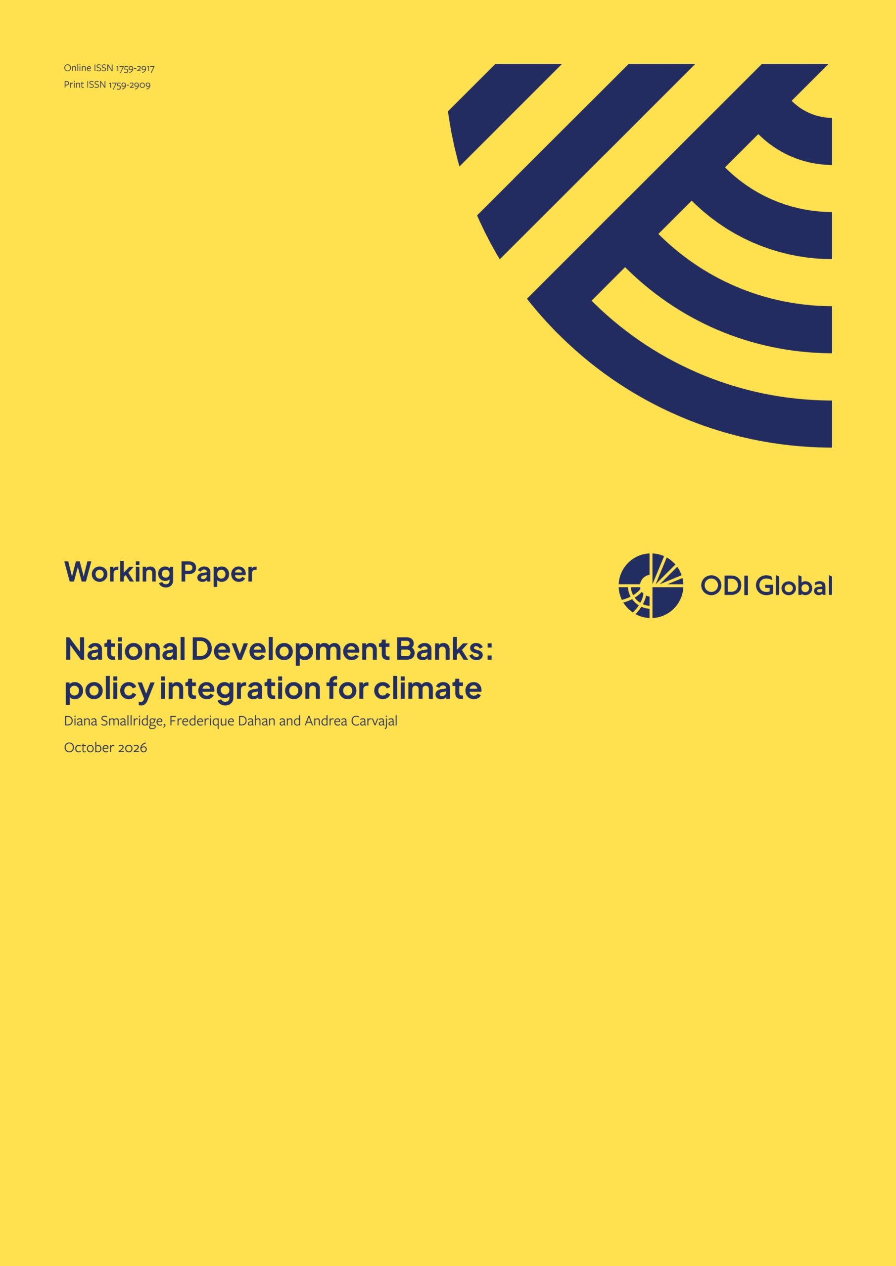 National development banks: Policy integration for climate