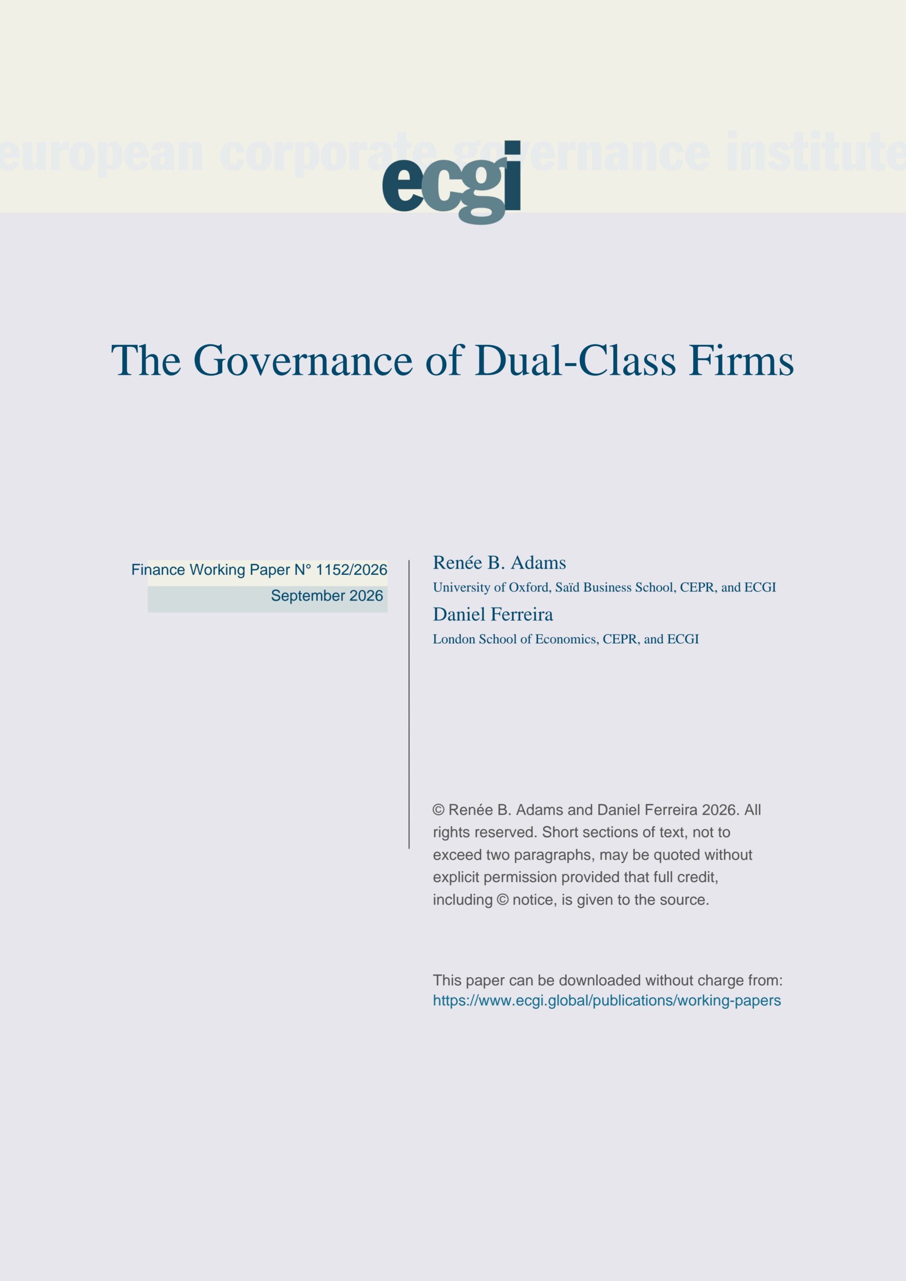 The governance of dual-class firms