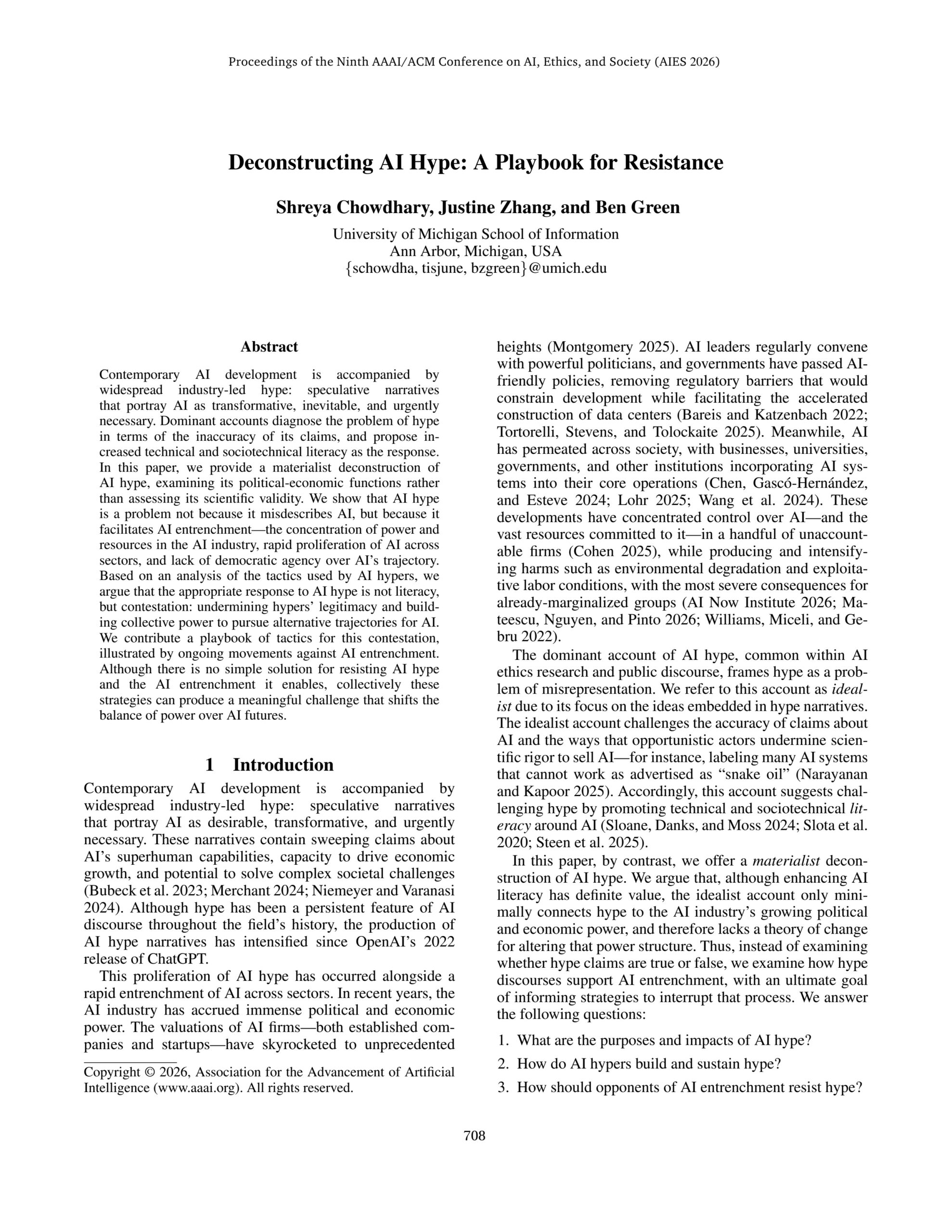 Deconstructing AI hype: A playbook for resistance