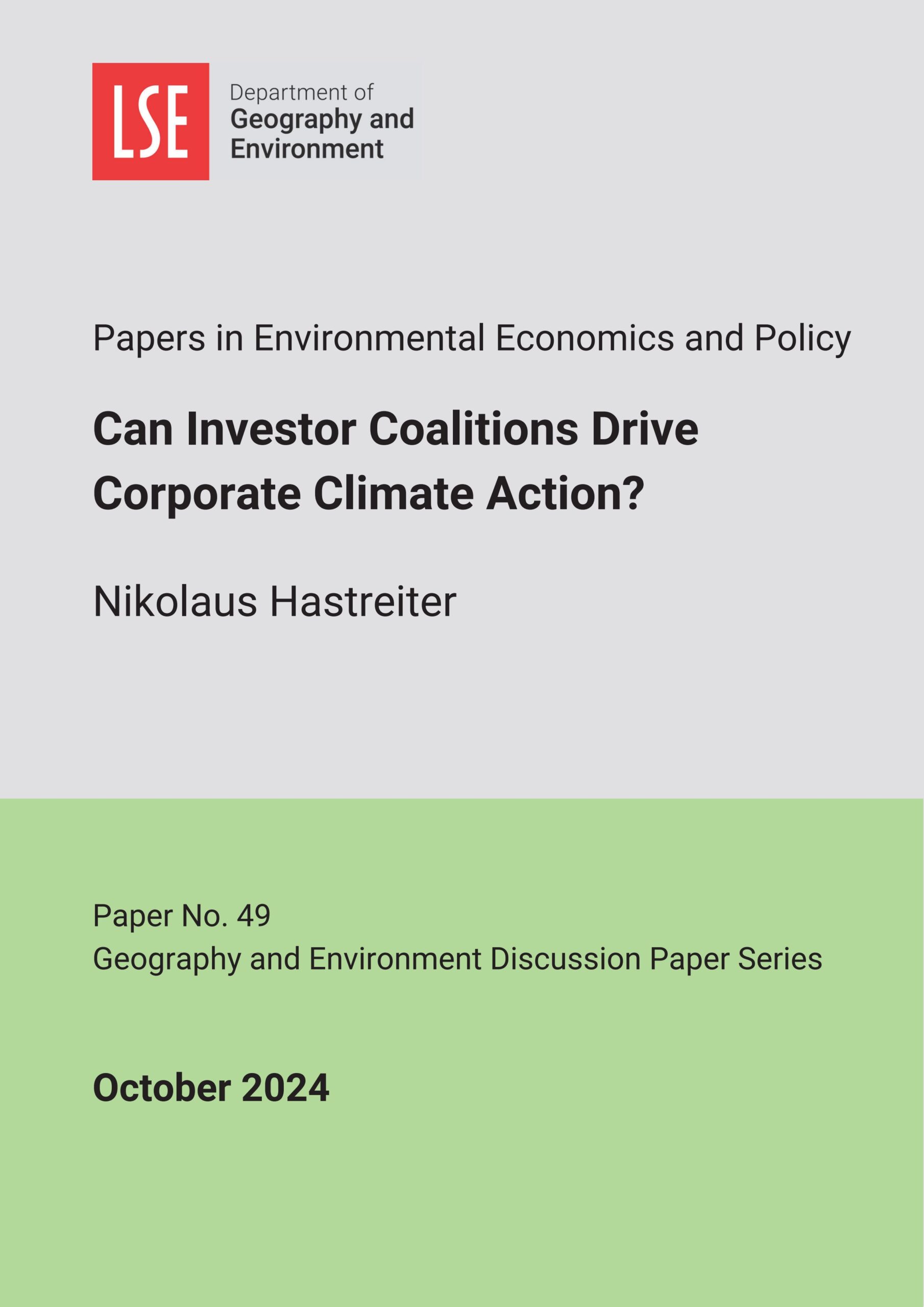 Can investor coalitions drive corporate climate action?
