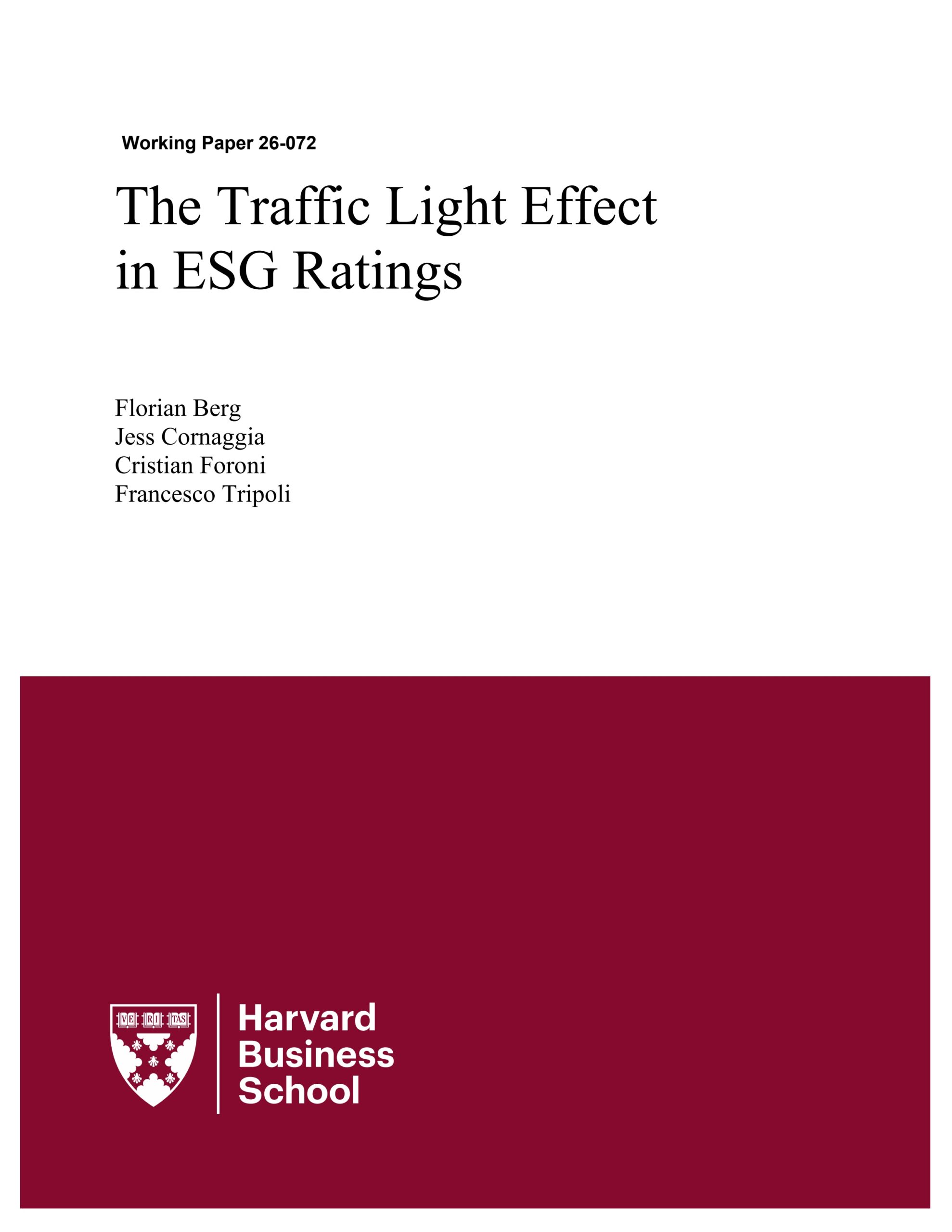 The traffic light effect in ESG ratings