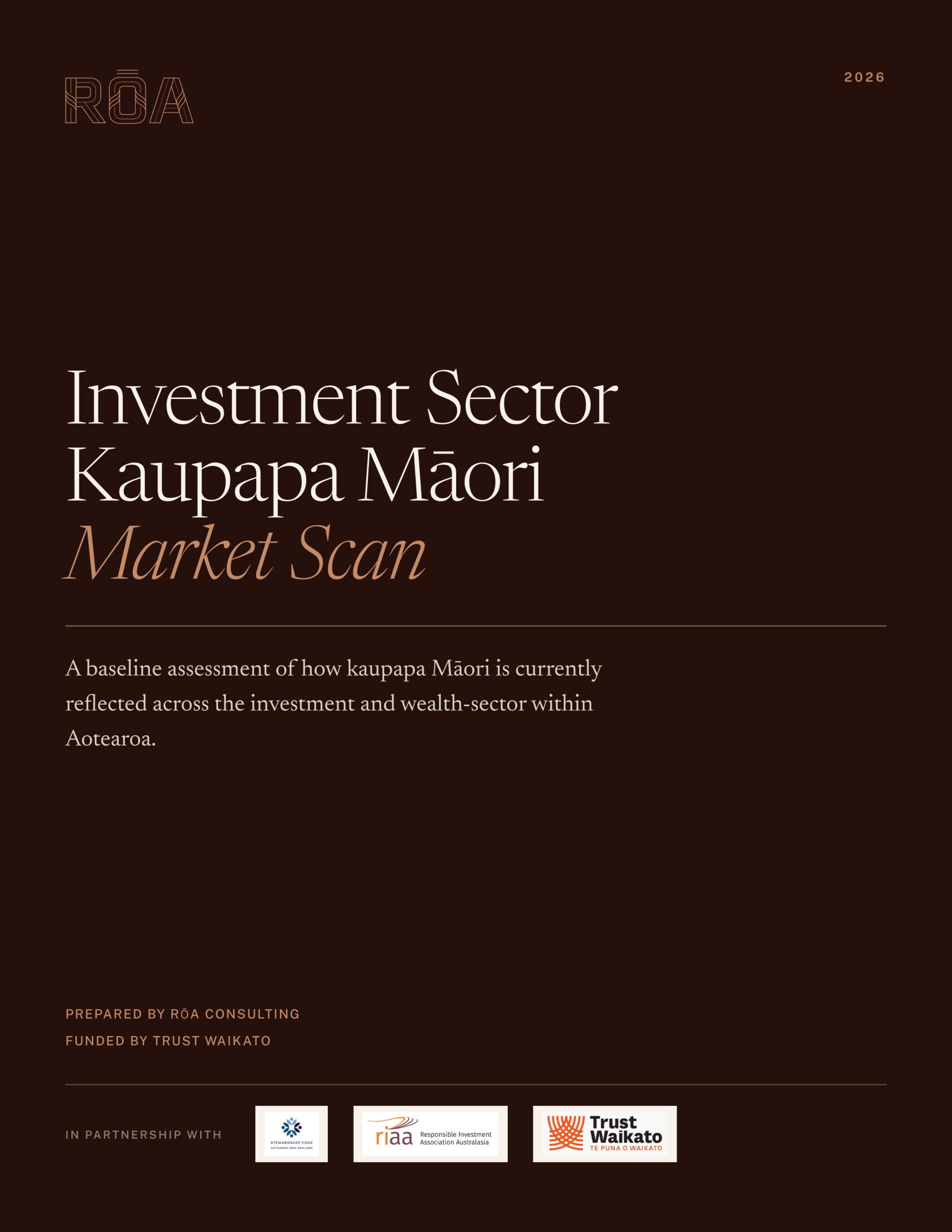 Investment sector kaupapa Māori market scan