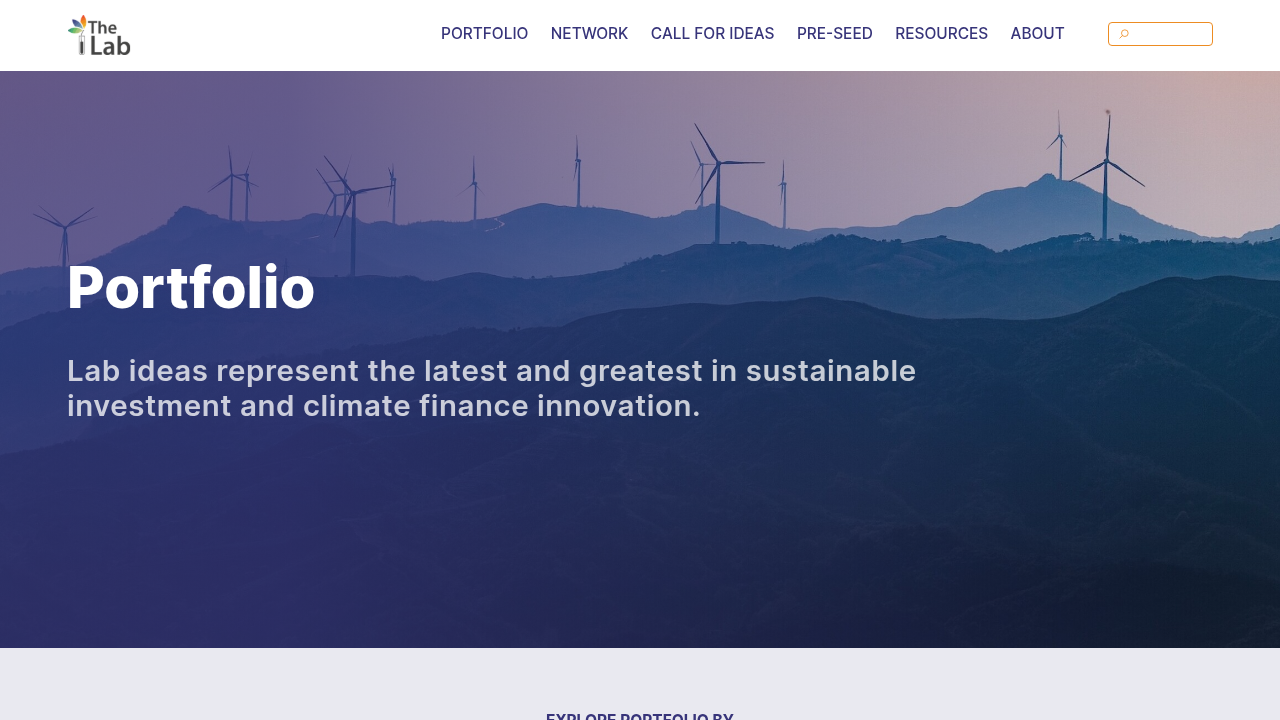 Global Innovation Lab for Climate Finance: Portfolio