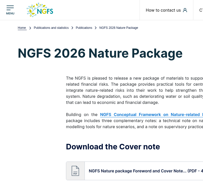 NGFS 2026 Nature Package