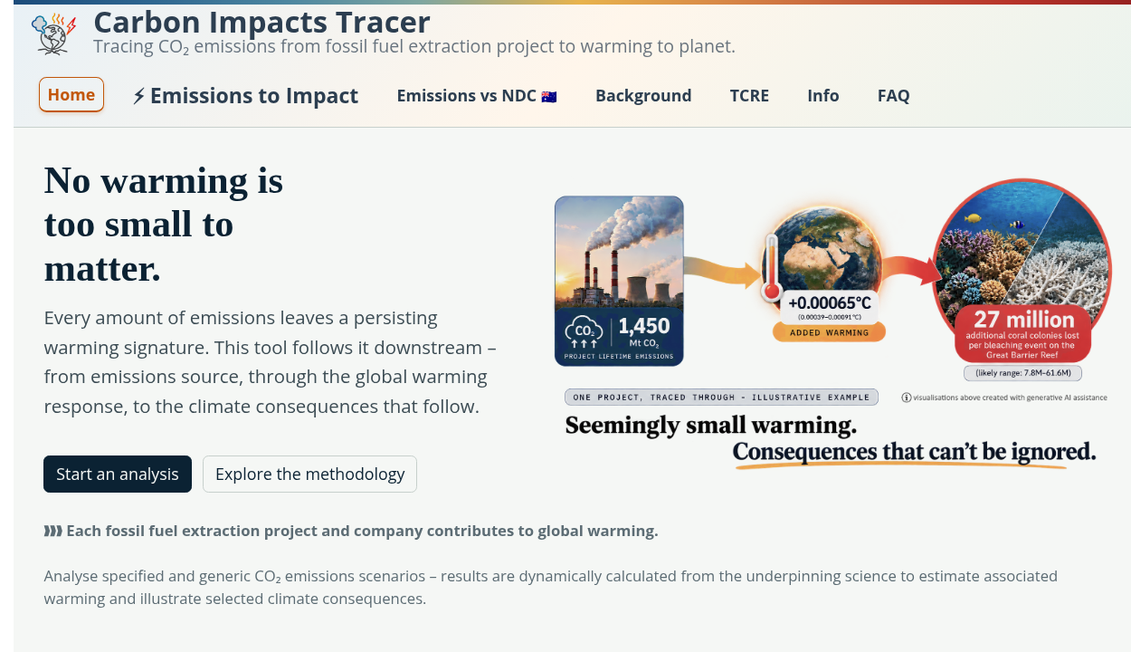 Carbon Impacts Tracer