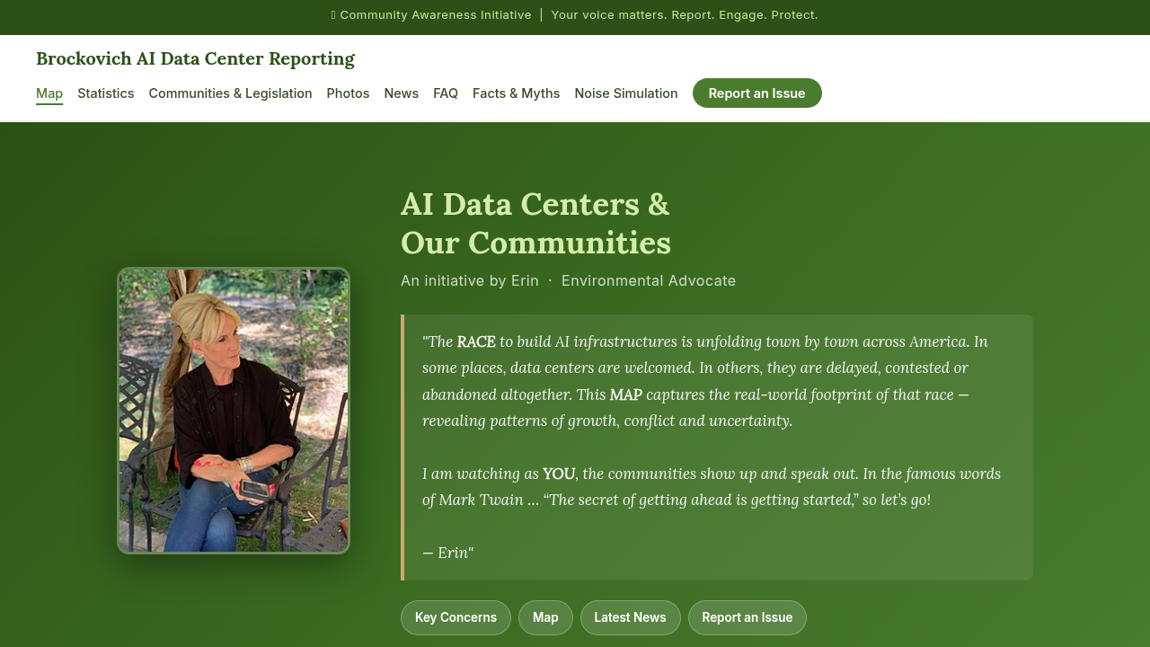 Brockovich Data Center Map