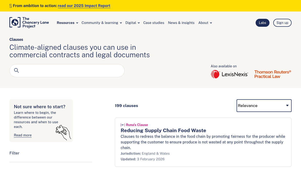 Climate Aligned Clauses Library