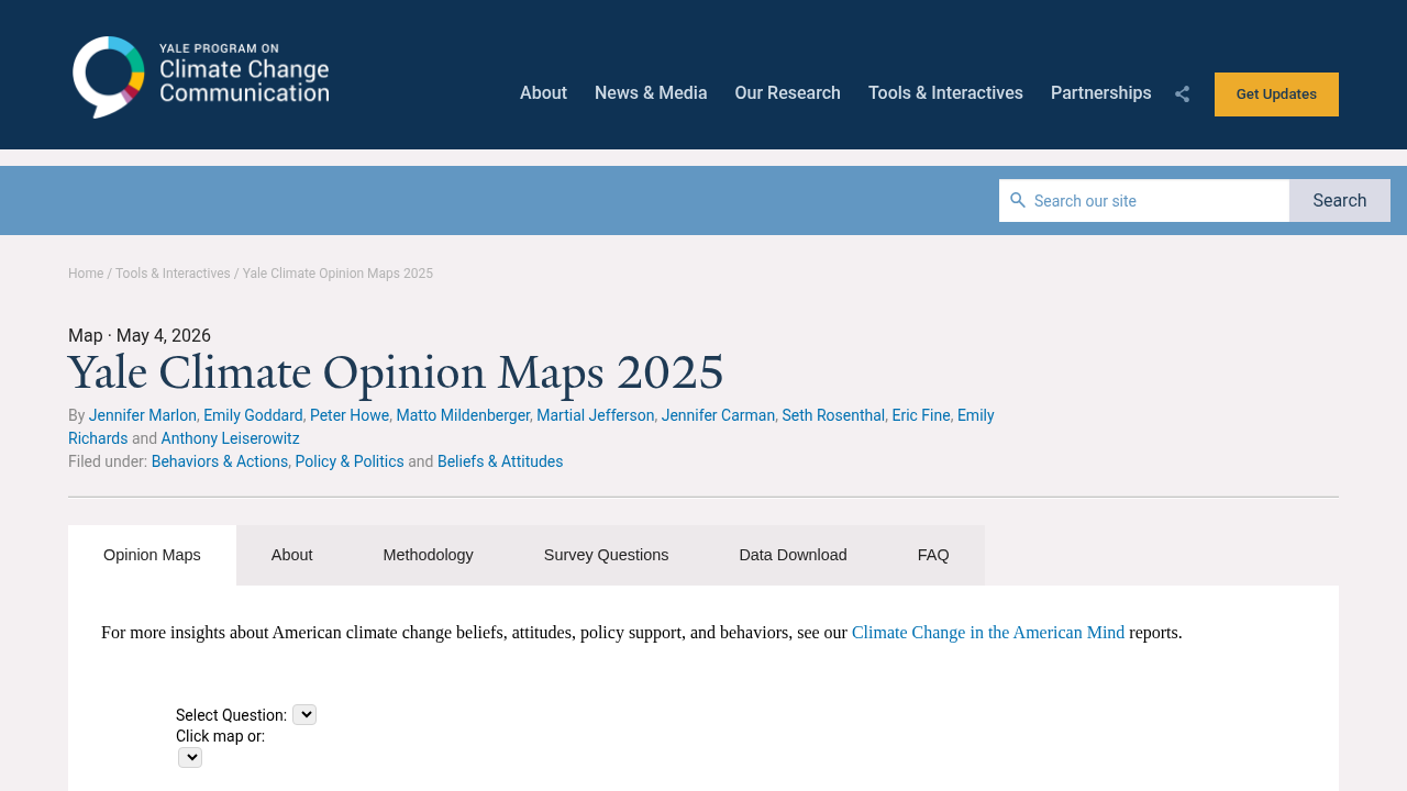 Yale Climate Opinion Maps
