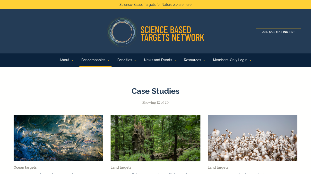 SBTN Corporate Case Studies Library