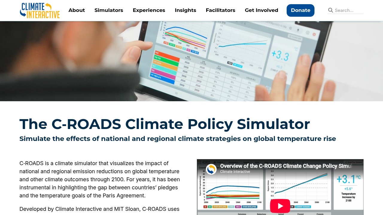 C-ROADS Climate Change Policy Simulator