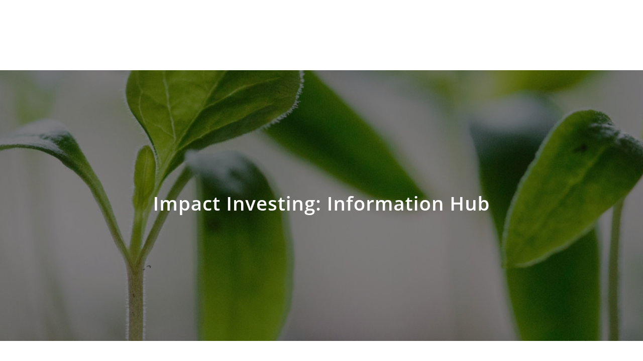 Impact Investing: A Guide for Community Foundations
