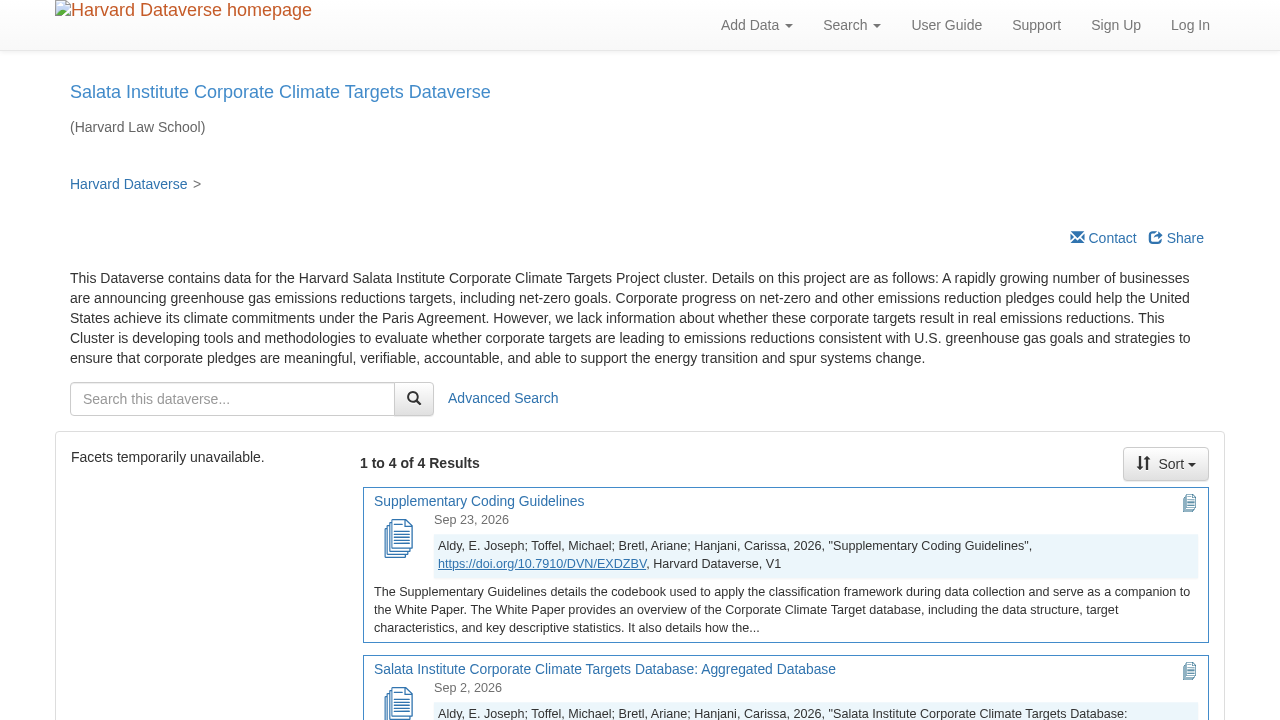 Corporate Climate Targets Database and Dashboard