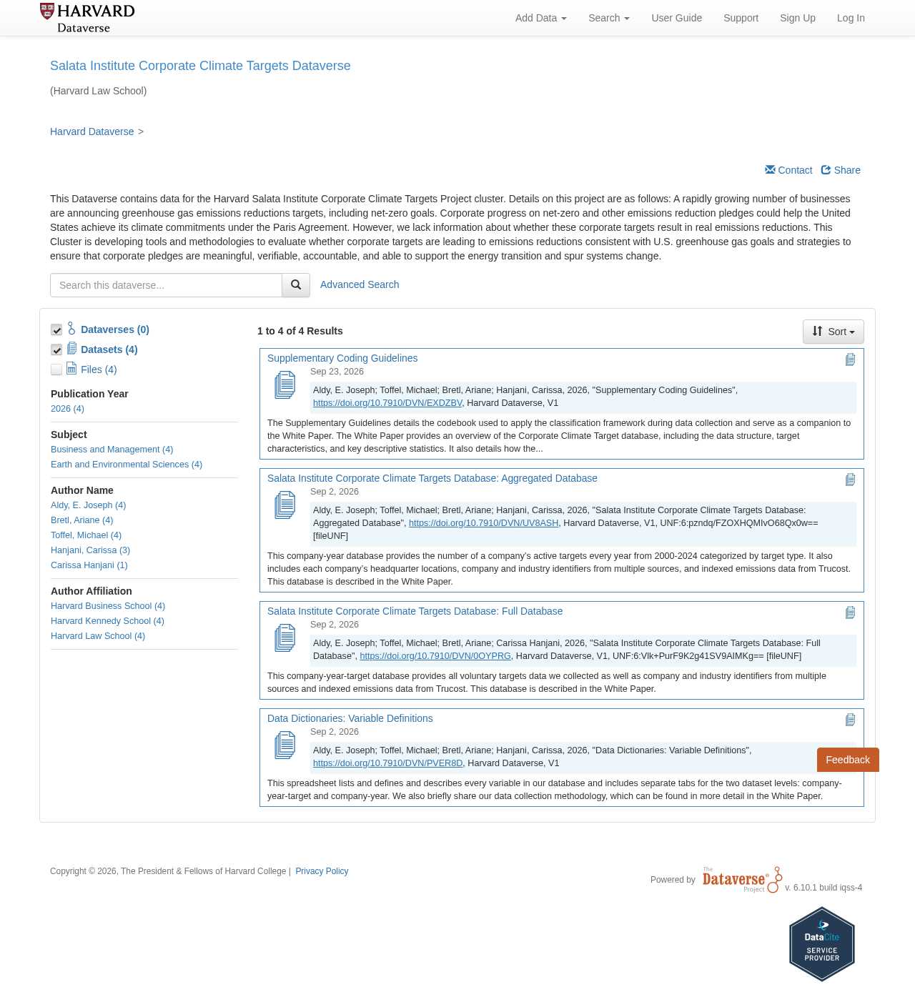 Corporate Climate Targets Database and Dashboard